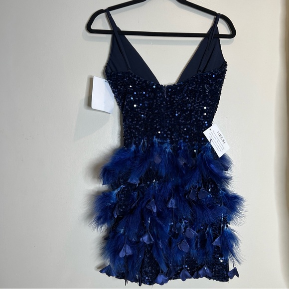 Free People Helsi Hailey Sequins Embellished Feather Holiday Mini Dress XS